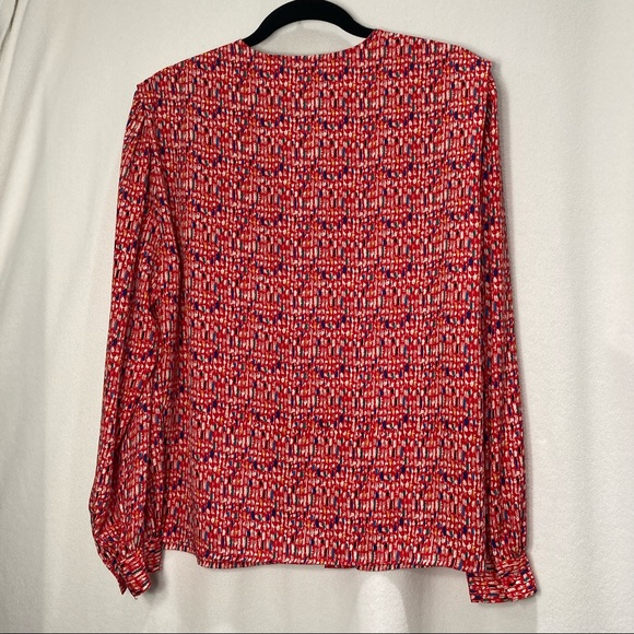 Vintage 80's Silky Abstract Blouse - Picture 5 of 5